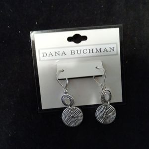 NWT DANA BUCHMAN SILVER CIRCULAR DISC EARRINGS